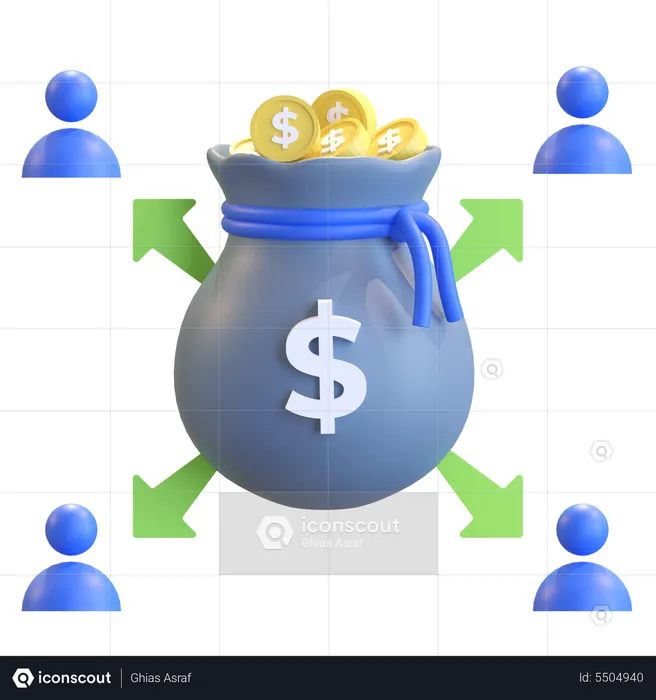Investment Profit Sharing  3D Icon