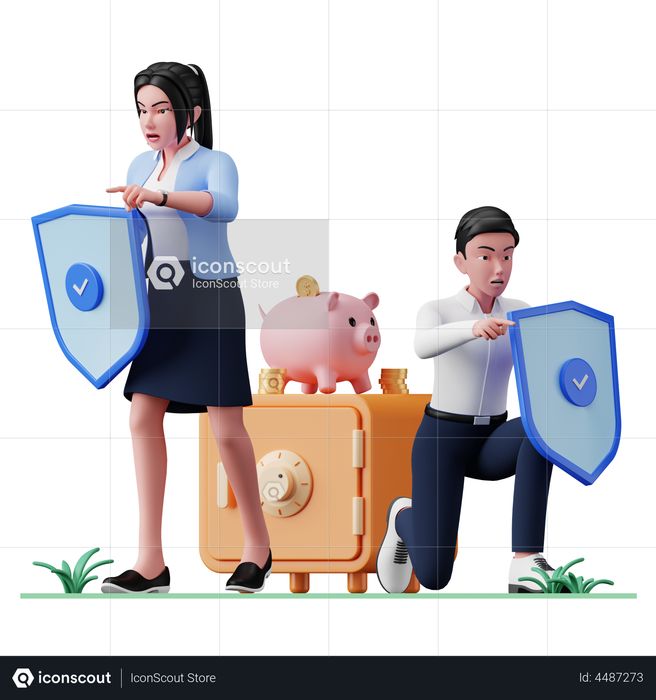 Investment Protection 3D Illustration