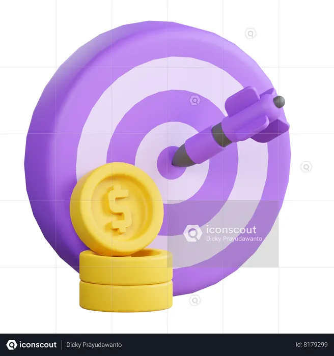 Investment target  3D Icon