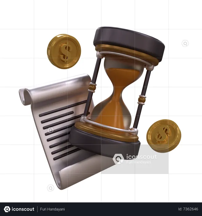 Investment Time  3D Icon