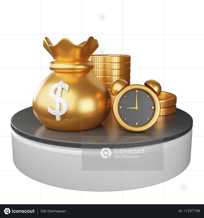 Investment Time  3D Icon