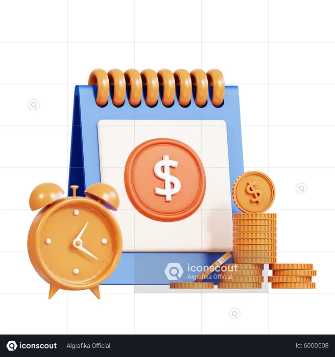 Investment Time  3D Icon