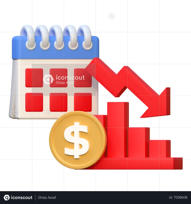 Investitionspreis gesunken  3D Icon