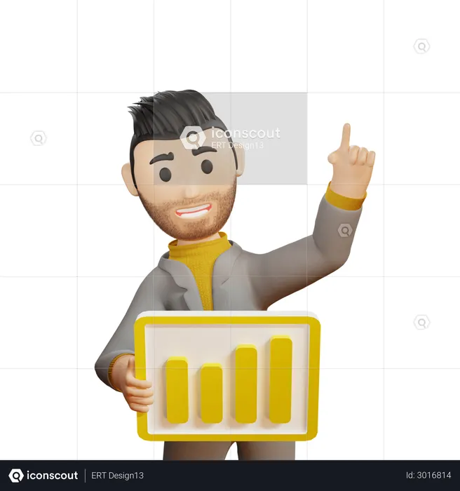 Investor getting profit from investment  3D Illustration