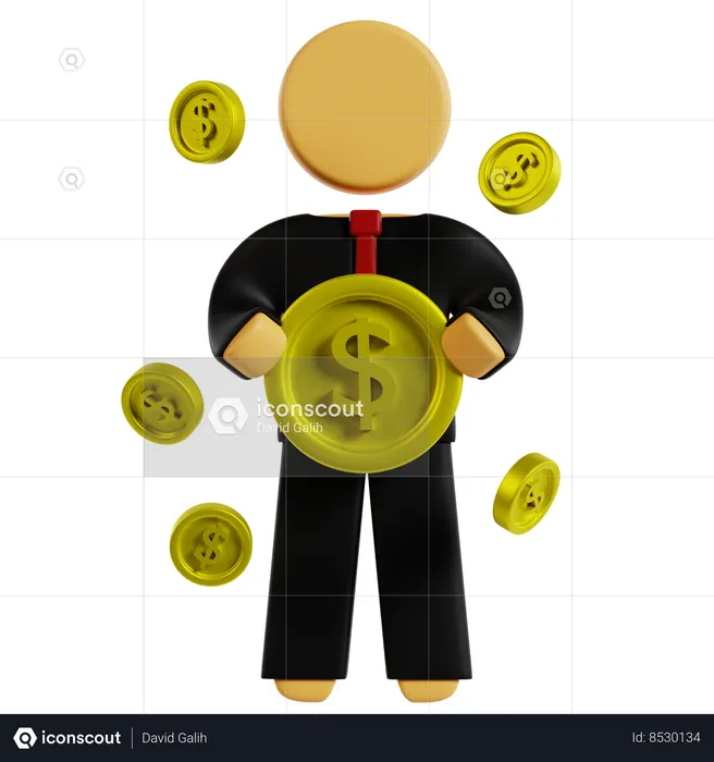 Investor Wealth Growth  3D Icon