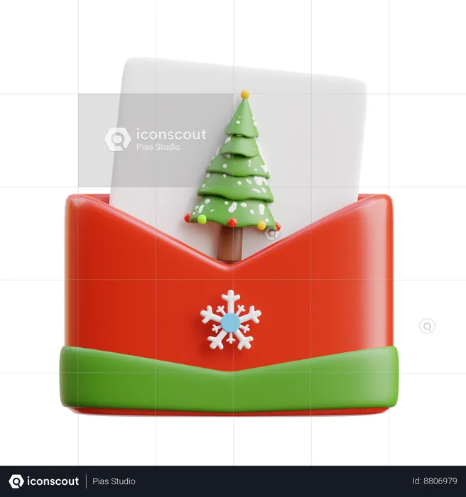 Invitación de Navidad  3D Icon