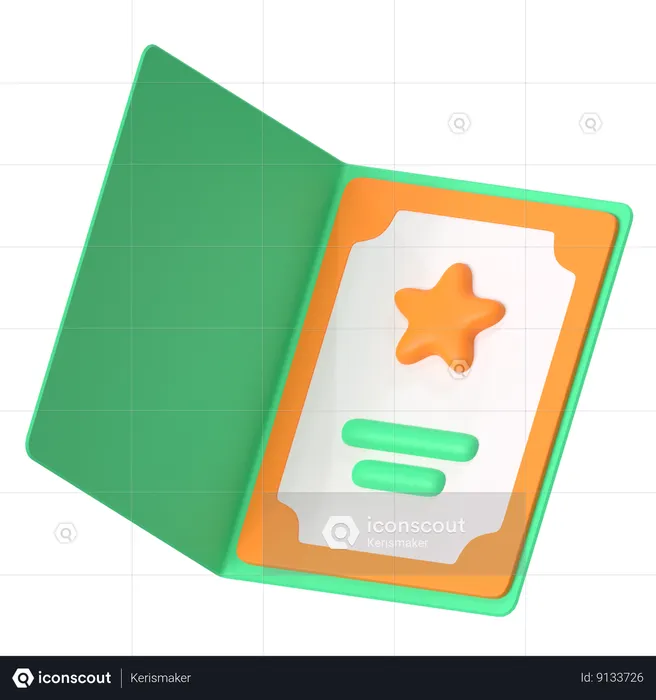 Invitation Card  3D Icon