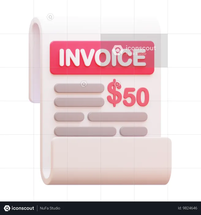 INVOICE  3D Icon