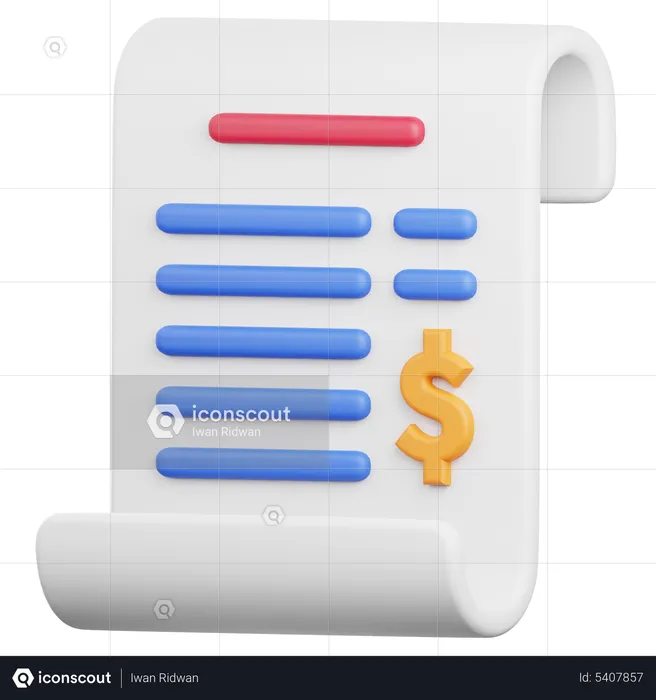 Invoice  3D Icon