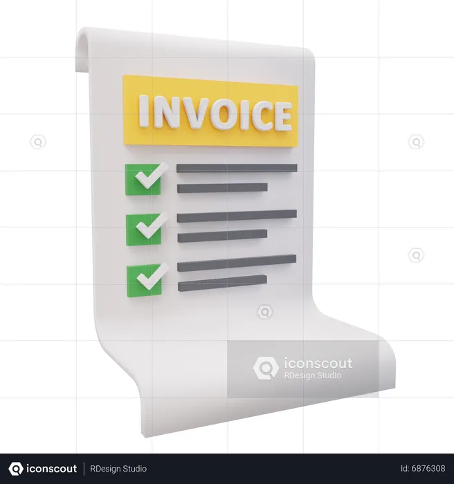 Invoice  3D Icon