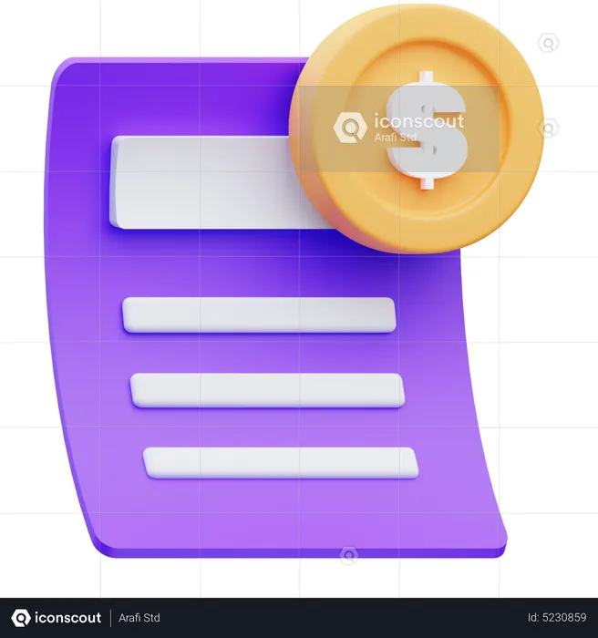 Invoice  3D Icon