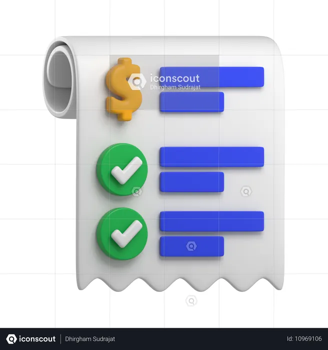 Invoice  3D Icon