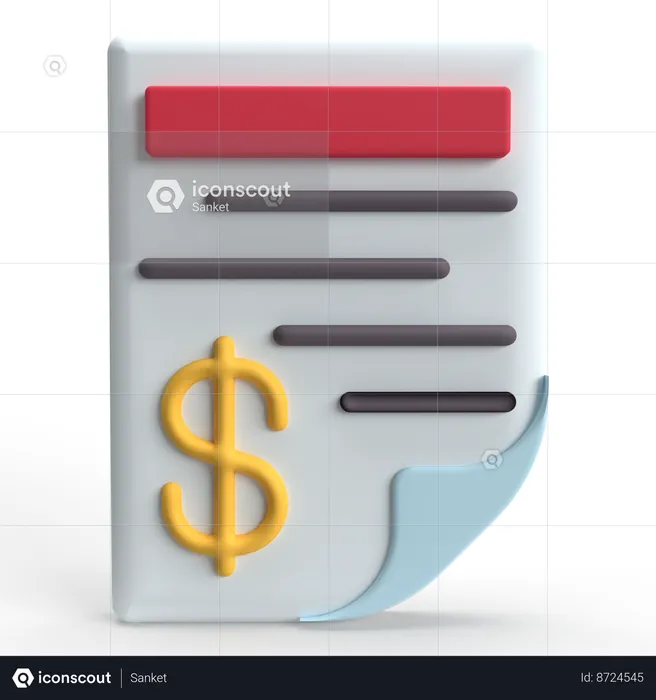 Invoice  3D Icon