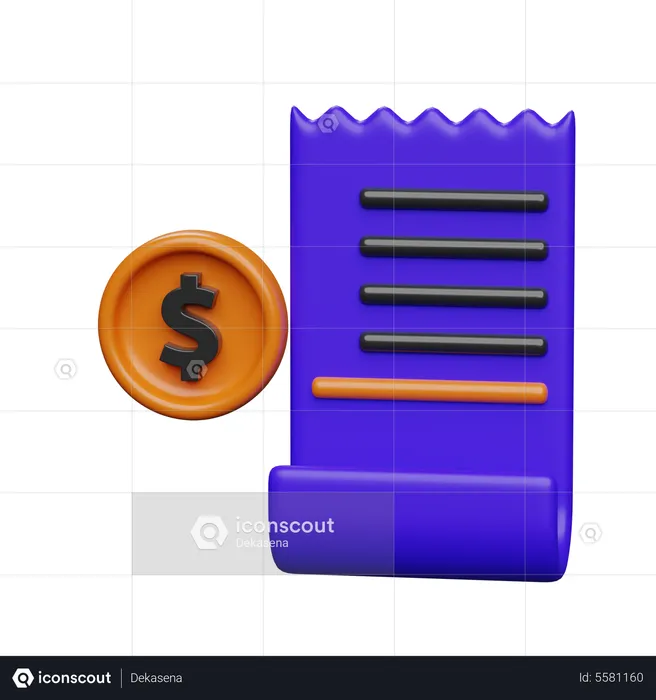 Invoice  3D Icon