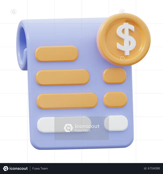 Invoice  3D Icon