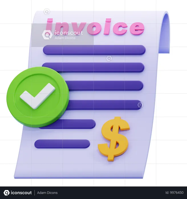 Invoice  3D Icon