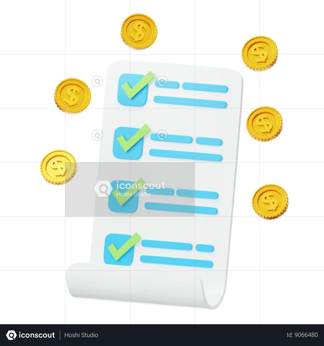 Invoice  3D Icon