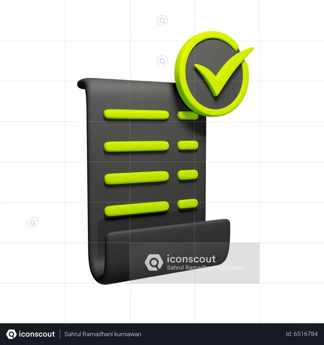 Invoice  3D Icon