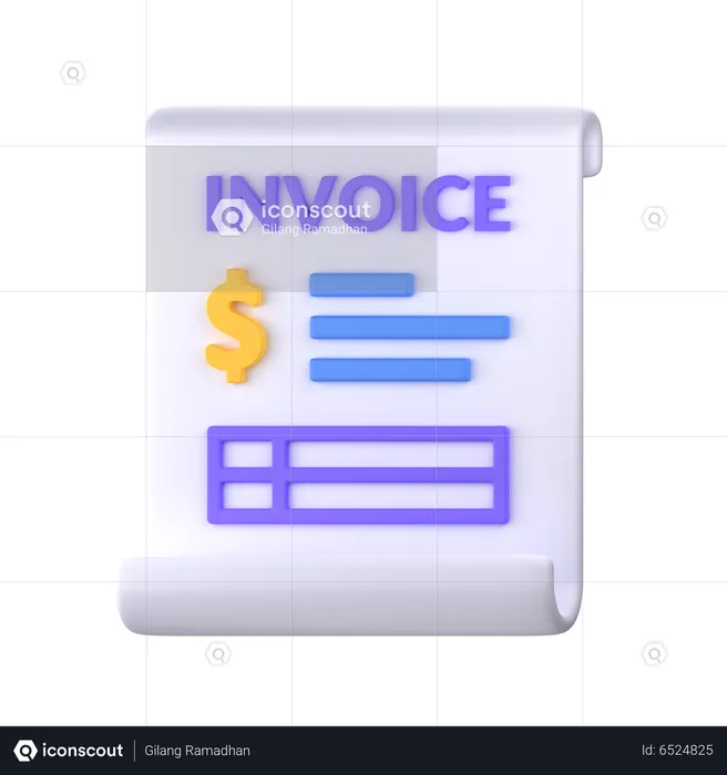 Invoice  3D Icon