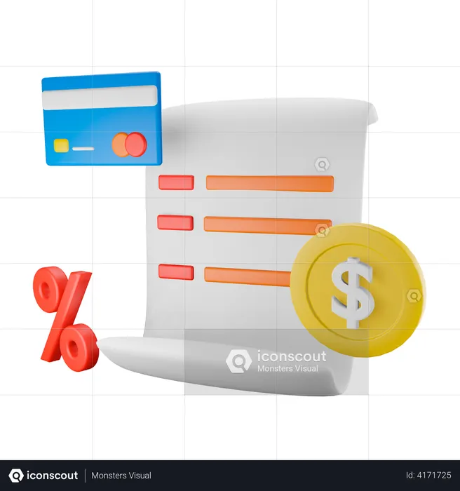 Invoice  3D Icon