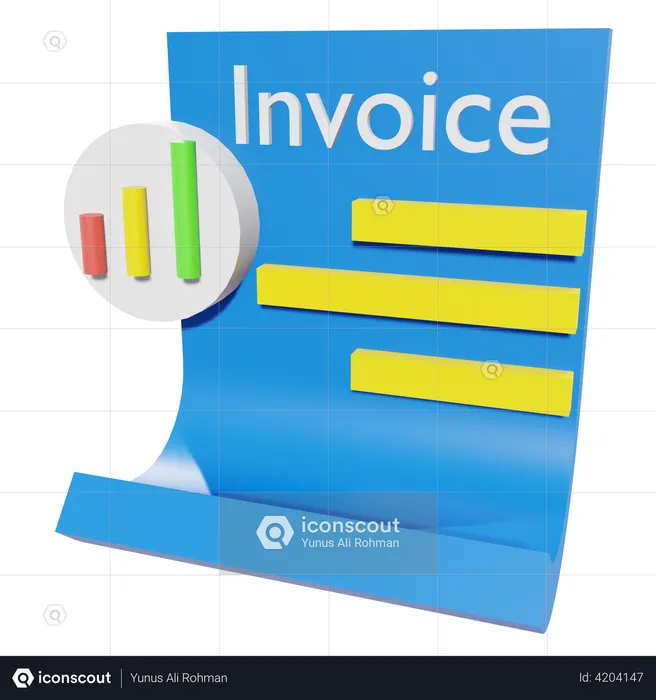 Invoice  3D Illustration