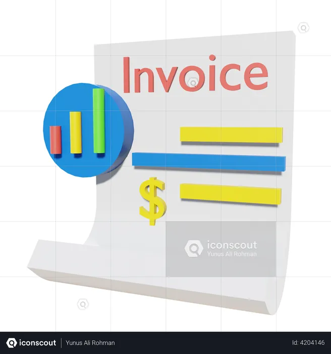 Invoice  3D Illustration