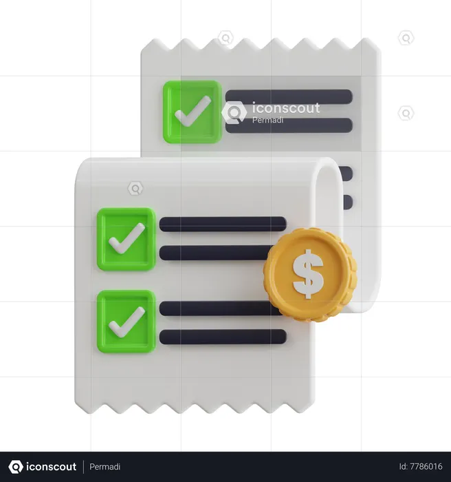 Invoice  3D Icon