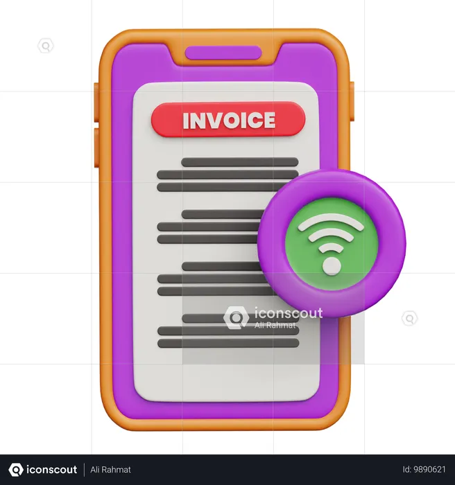 Invoice bill  3D Icon