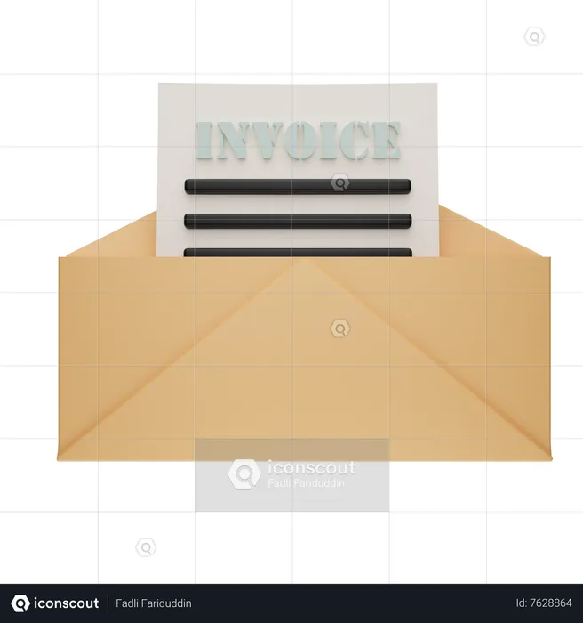 Invoice Envelope  3D Icon