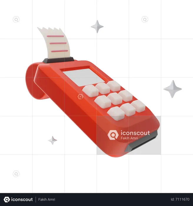 Invoice Machine  3D Icon