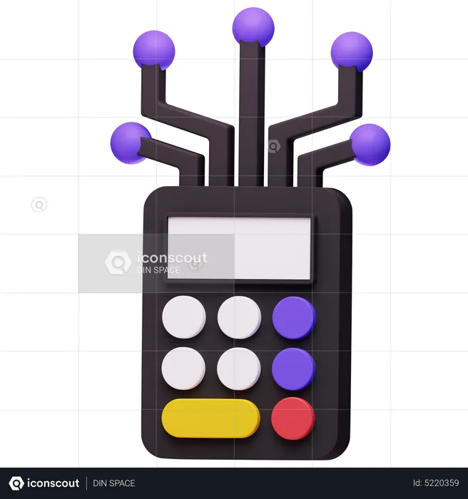 Invoice Machine Connection  3D Icon