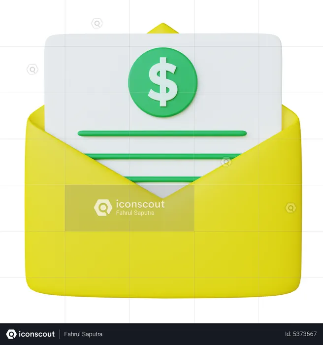Invoice Message  3D Icon