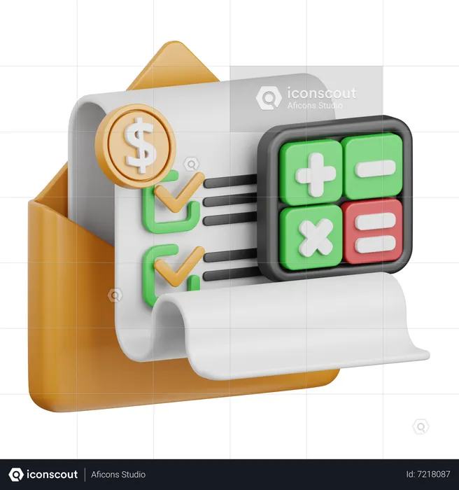 Invoice receipt  3D Icon