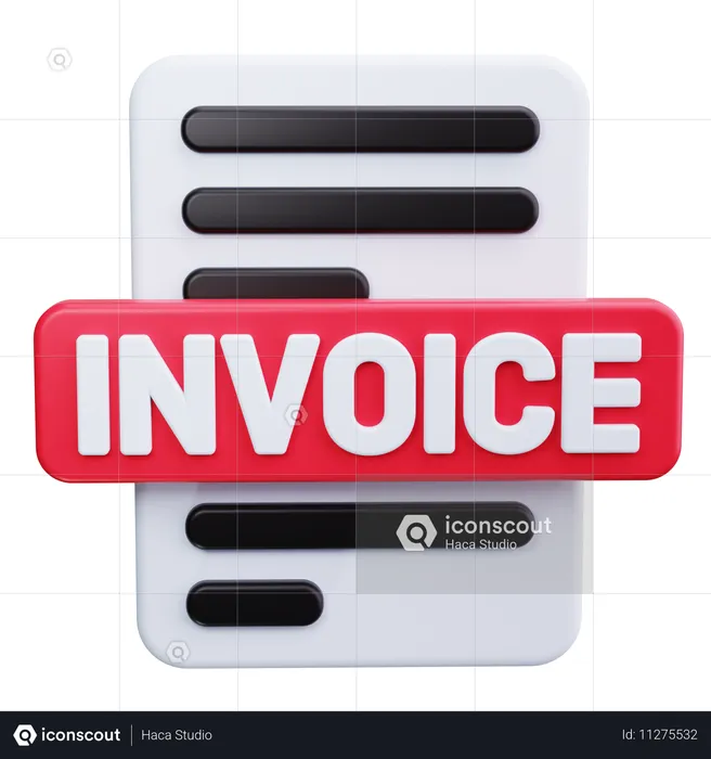 Invoice Receipt  3D Icon