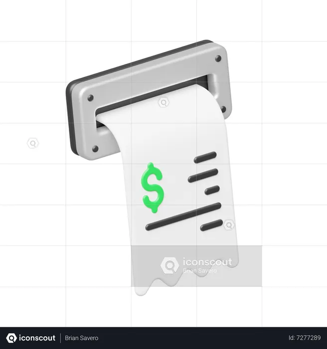 Invoice Receipt  3D Icon