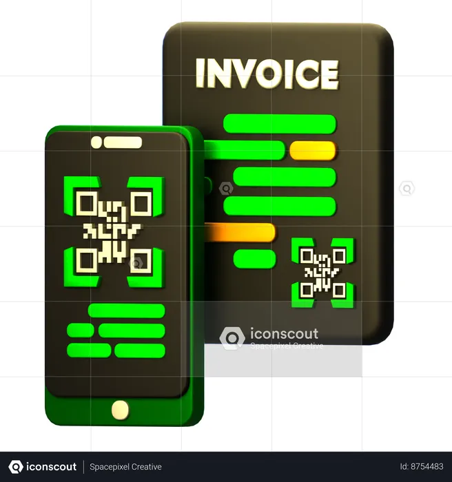 Invoice Scan  3D Icon