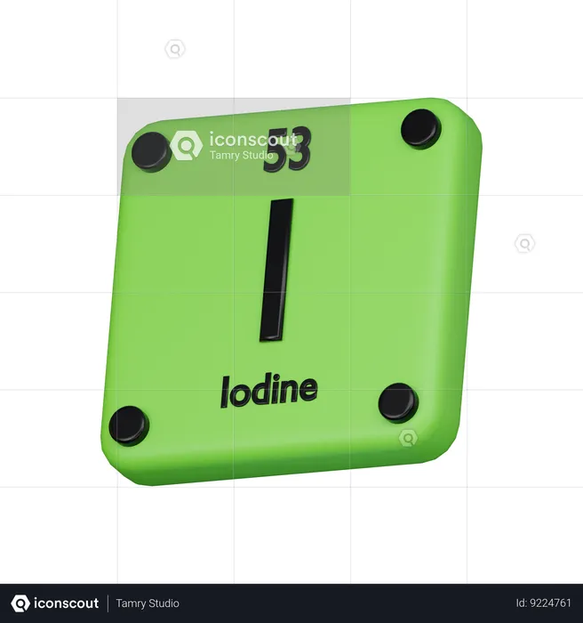 Iodine  3D Icon