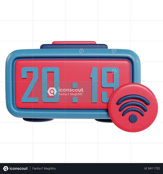 Iot Enabled Smart Lock  3D Icon