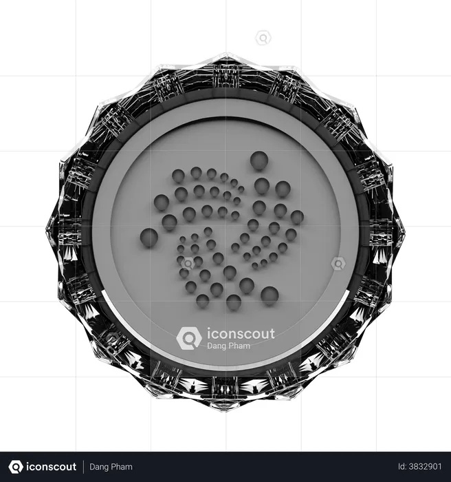 IOTA Crypto  3D Illustration