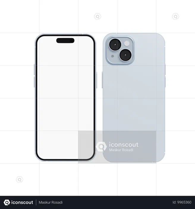 Iphone Blue  3D Icon
