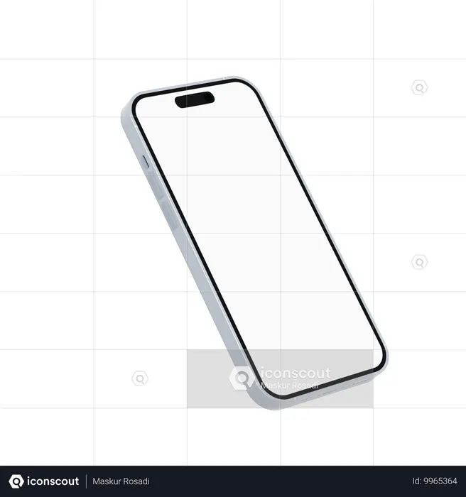 Iphone Blue  3D Icon