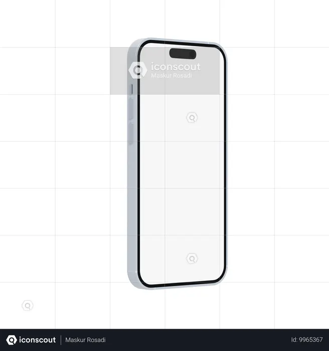 Iphone Blue  3D Icon