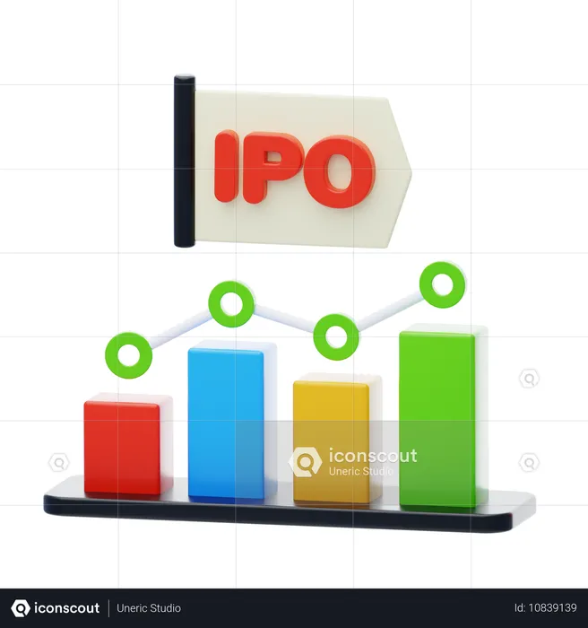 IPO (Initial Public Offering)  3D Icon