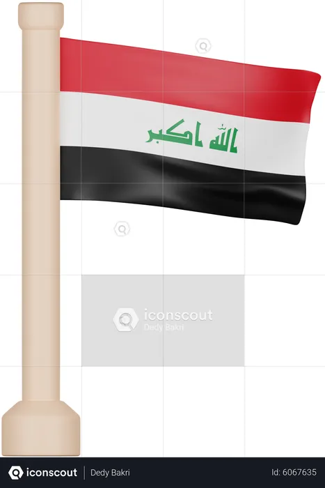 Irak flagge Flag 3D Icon