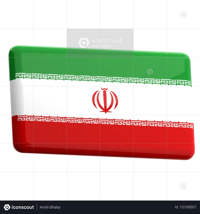 Iran Flag 3D Icon