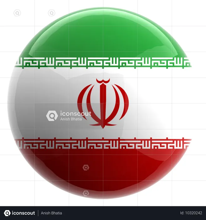 Iran Flag 3D Icon