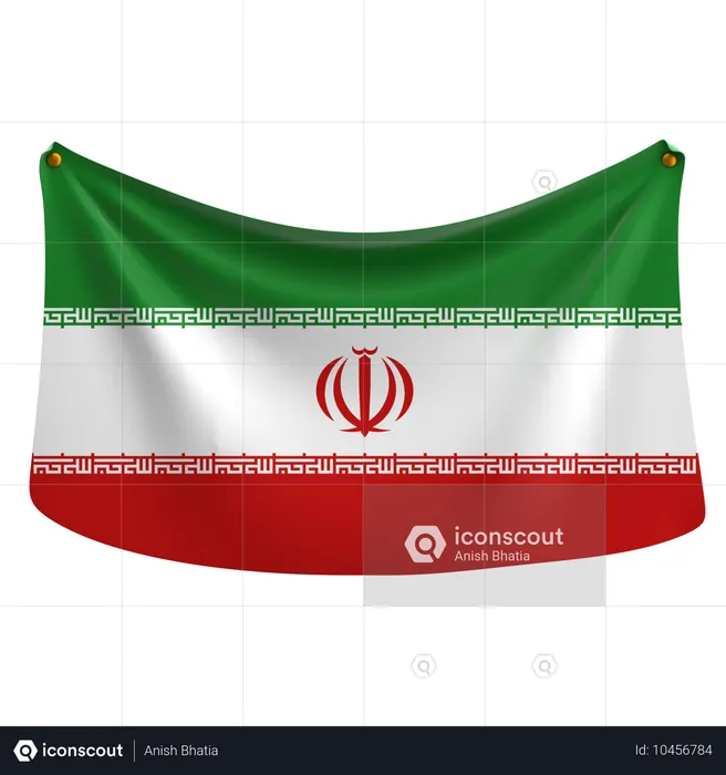 L'Iran Flag 3D Icon