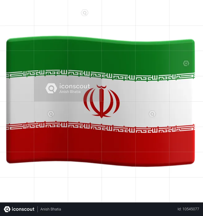 Iran Flag 3D Icon