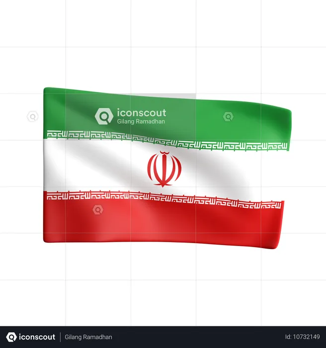 Iran Flag Flag 3D Icon