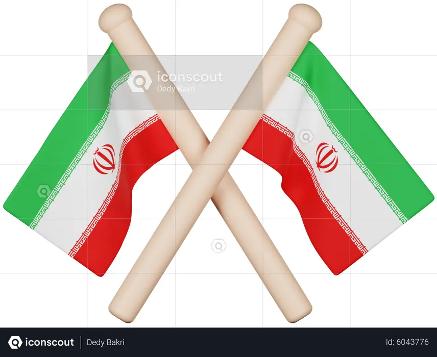 Iran Flag Flag 3D Icon